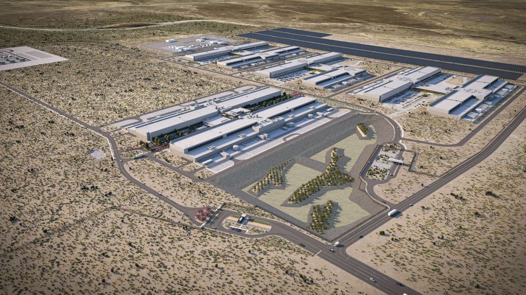 Rendering of Meta’s Los Lunas Data Center