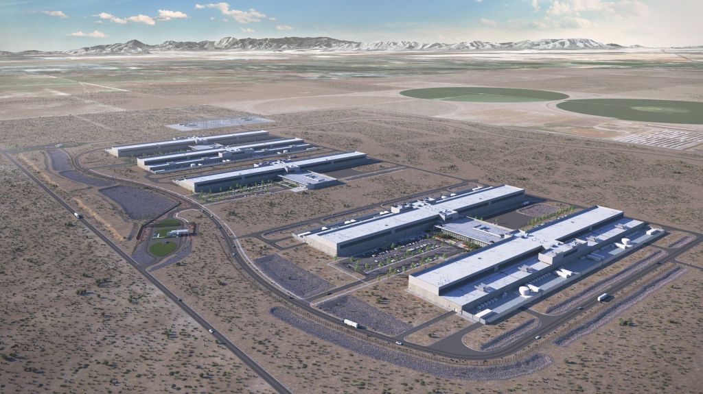 Rendering of Meta’s Eagle Mountain Data Center