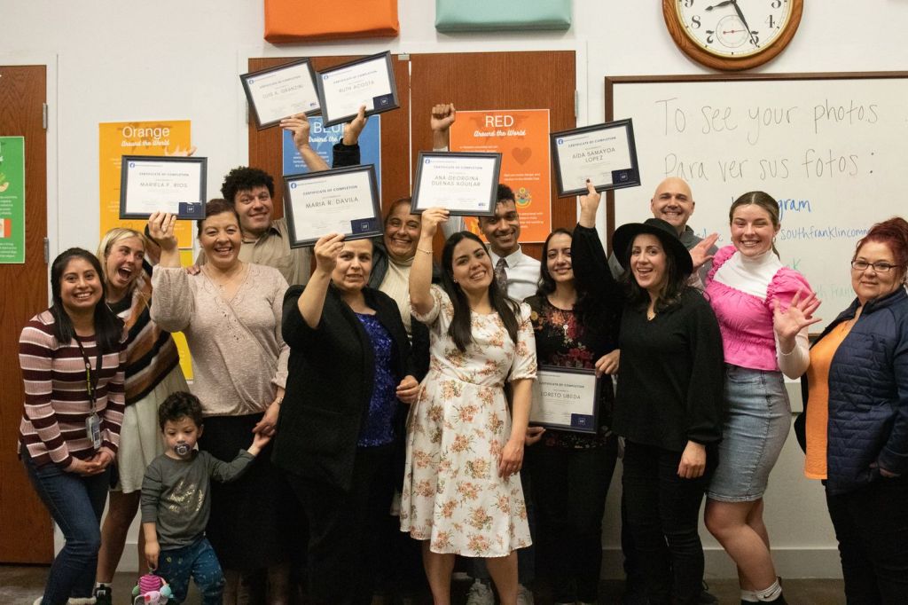 A group of United Way of Utah County graduates from the digital literacy programme