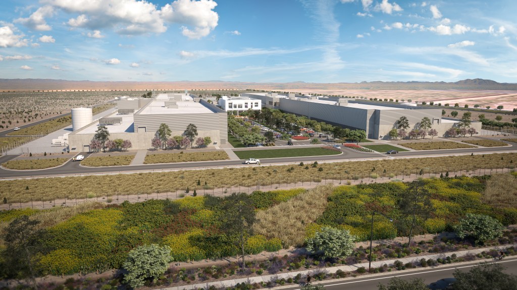 Rendering of Meta’s Mesa Data Center building