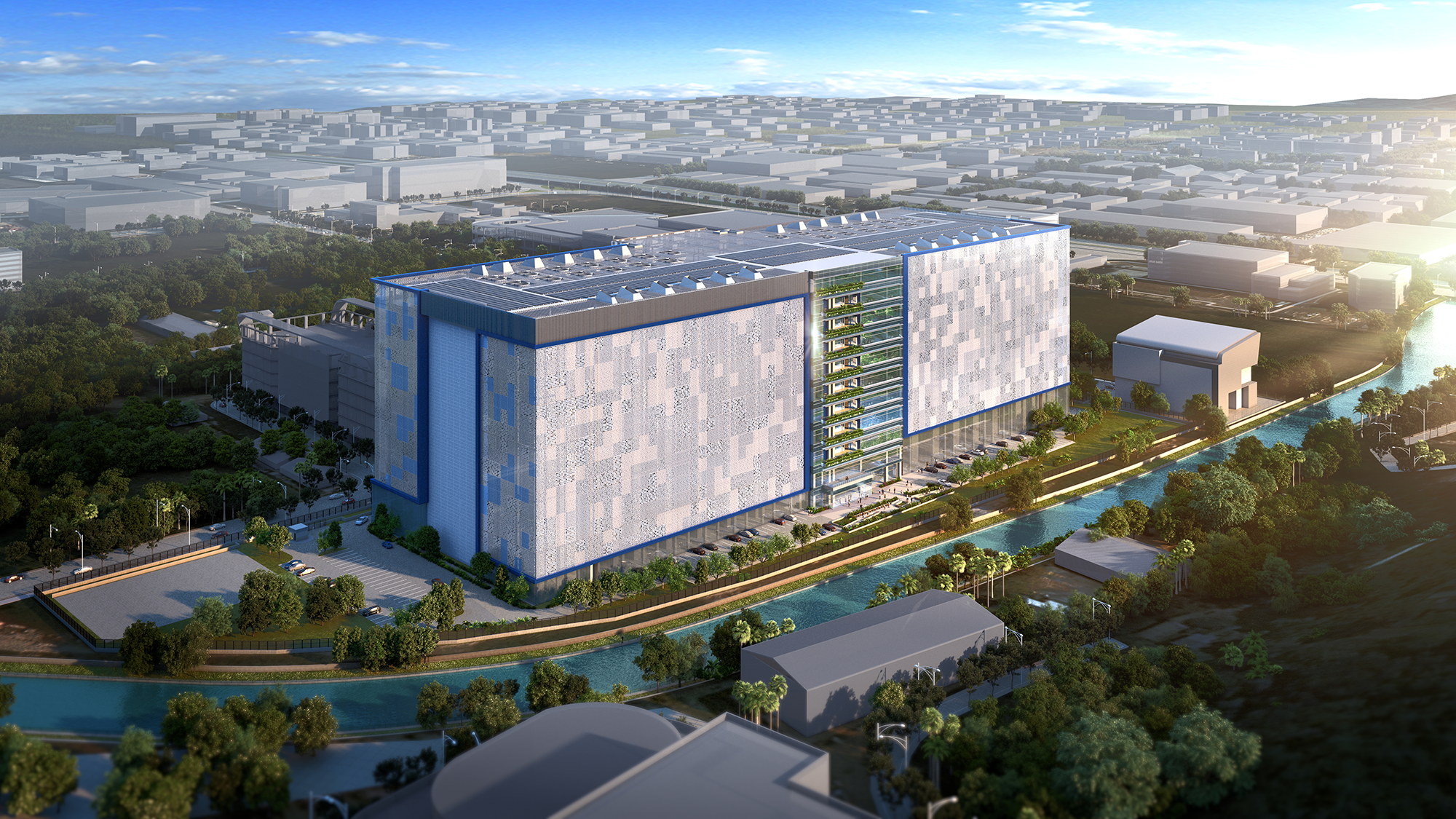 Rendering of Meta’s Singapore Data Centre building