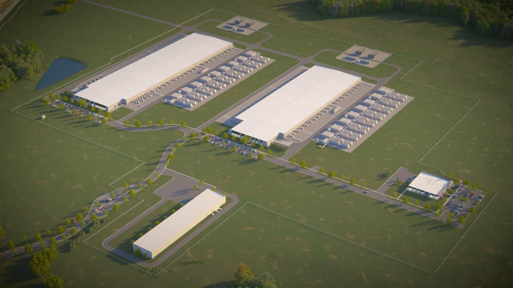 Rendering of Meta’s Jeffersonville Data Center buildings