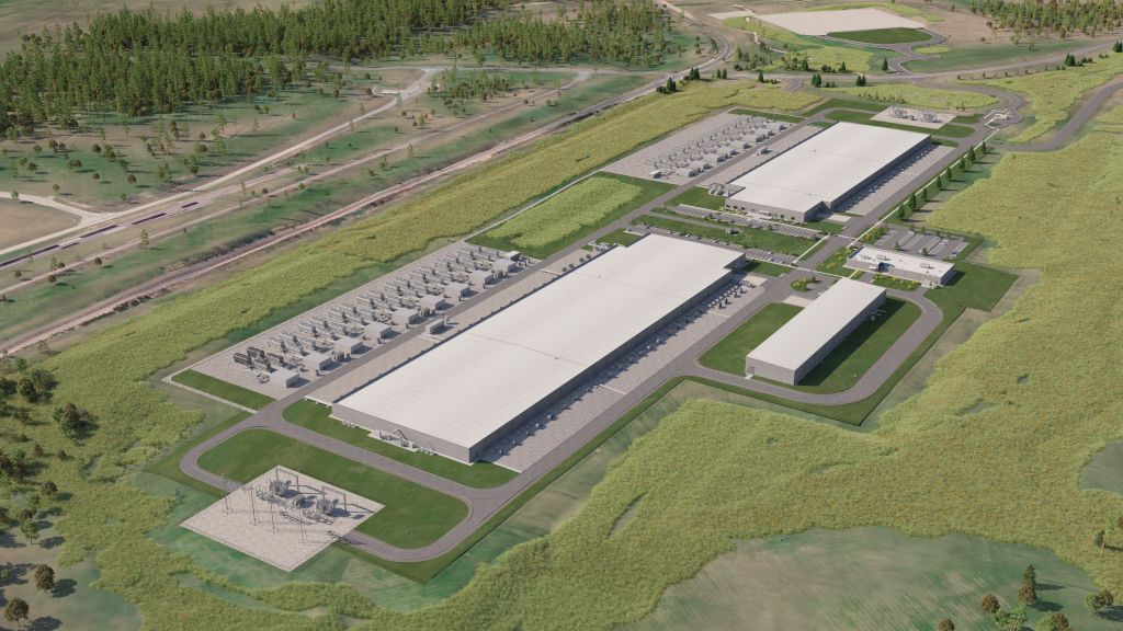 A rendering of Aiken Data Center