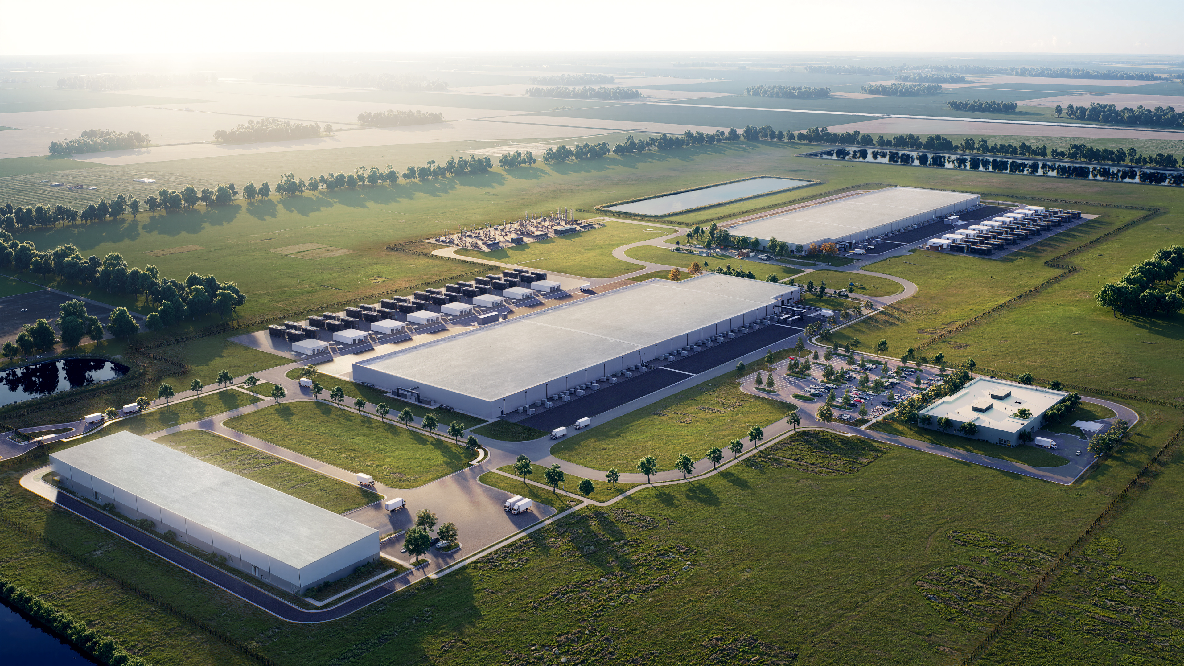 Rendering of Meta's Bowling Green Data Center