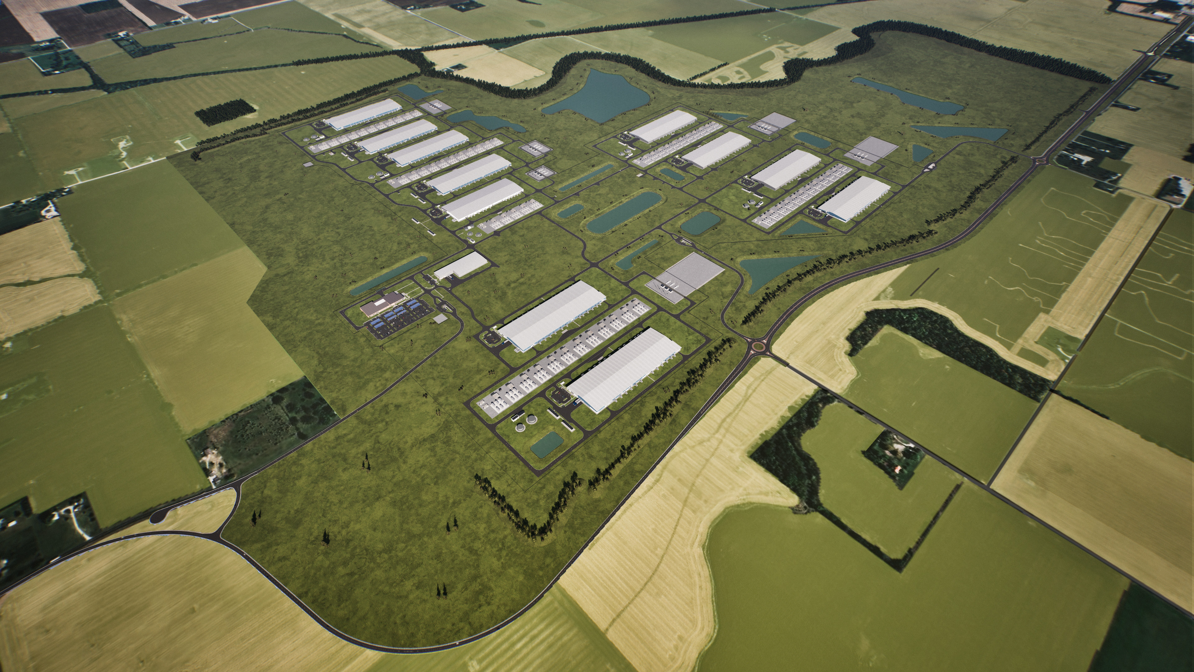 A rendering of the Lebanon Data Center