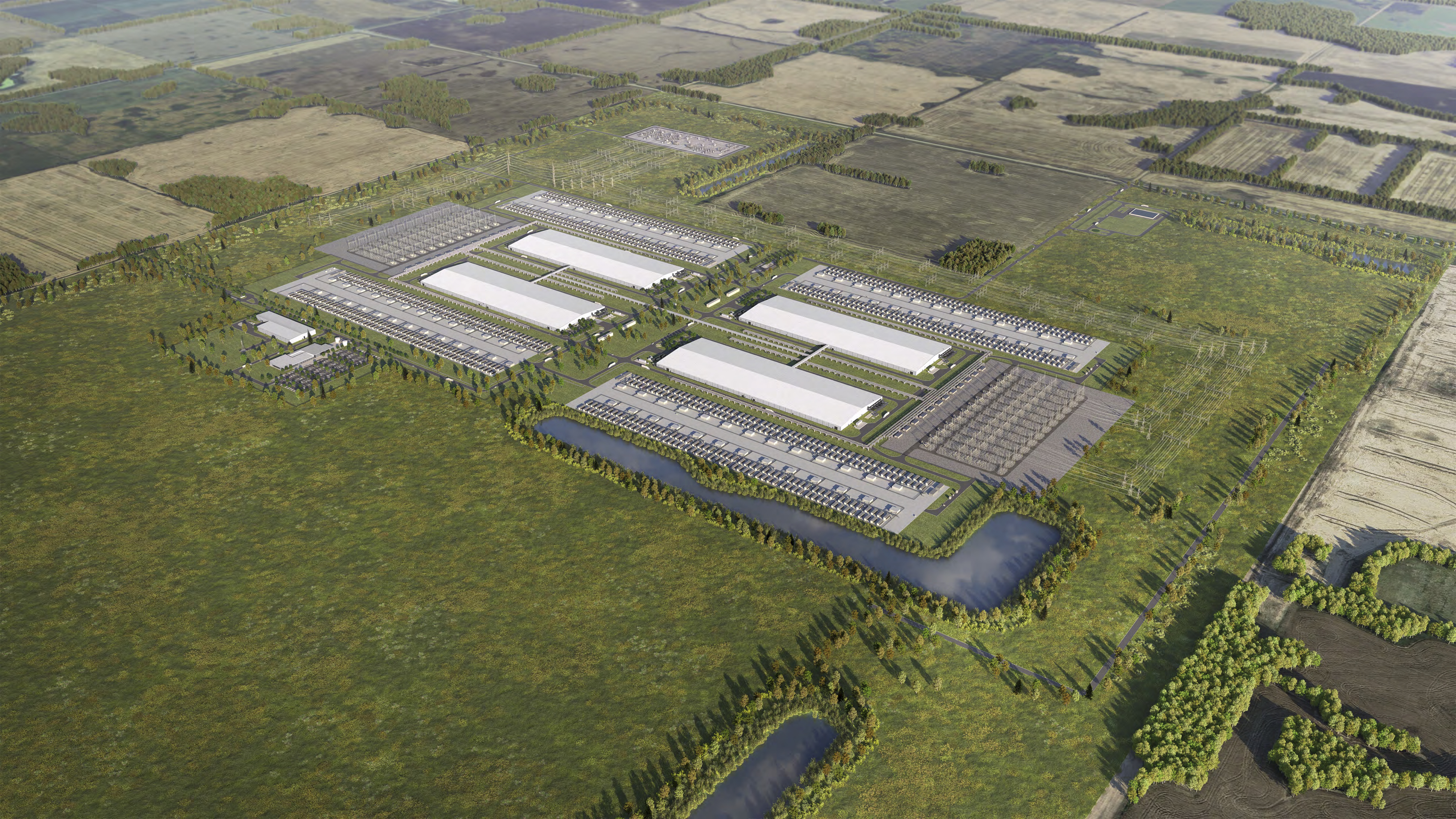 Rendering of the Sturgeon Data Centre