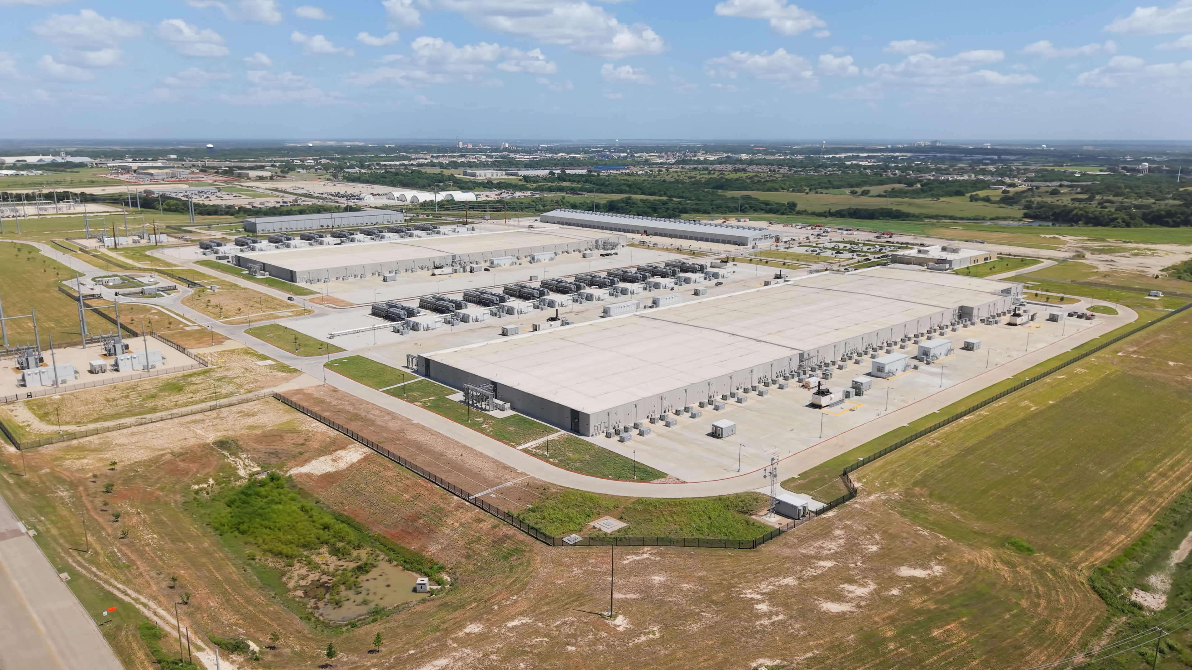 An aerial photo of the Temple Data Center
