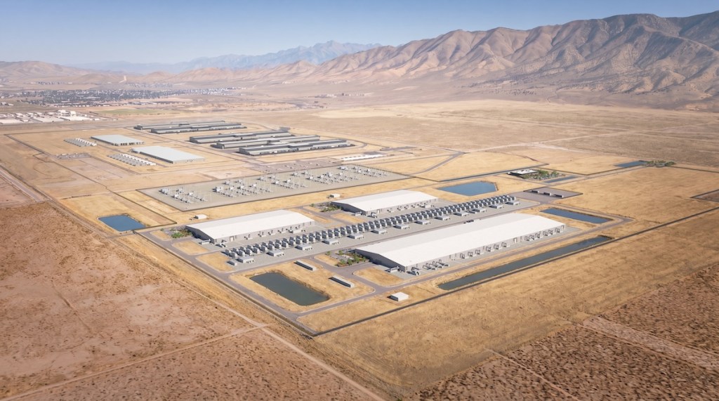 Aerial view of Eagle Mountain campus expansion rendering